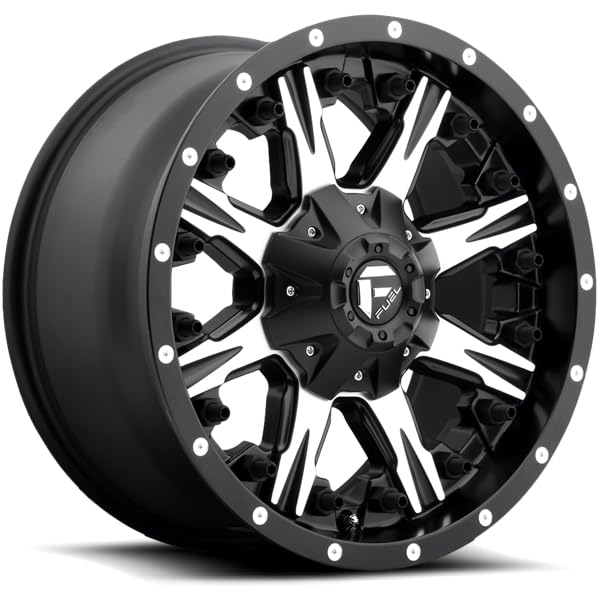 1PC Fuel D541 20X10 8X180 MT-BLK-MACH -12MM - D54120001850