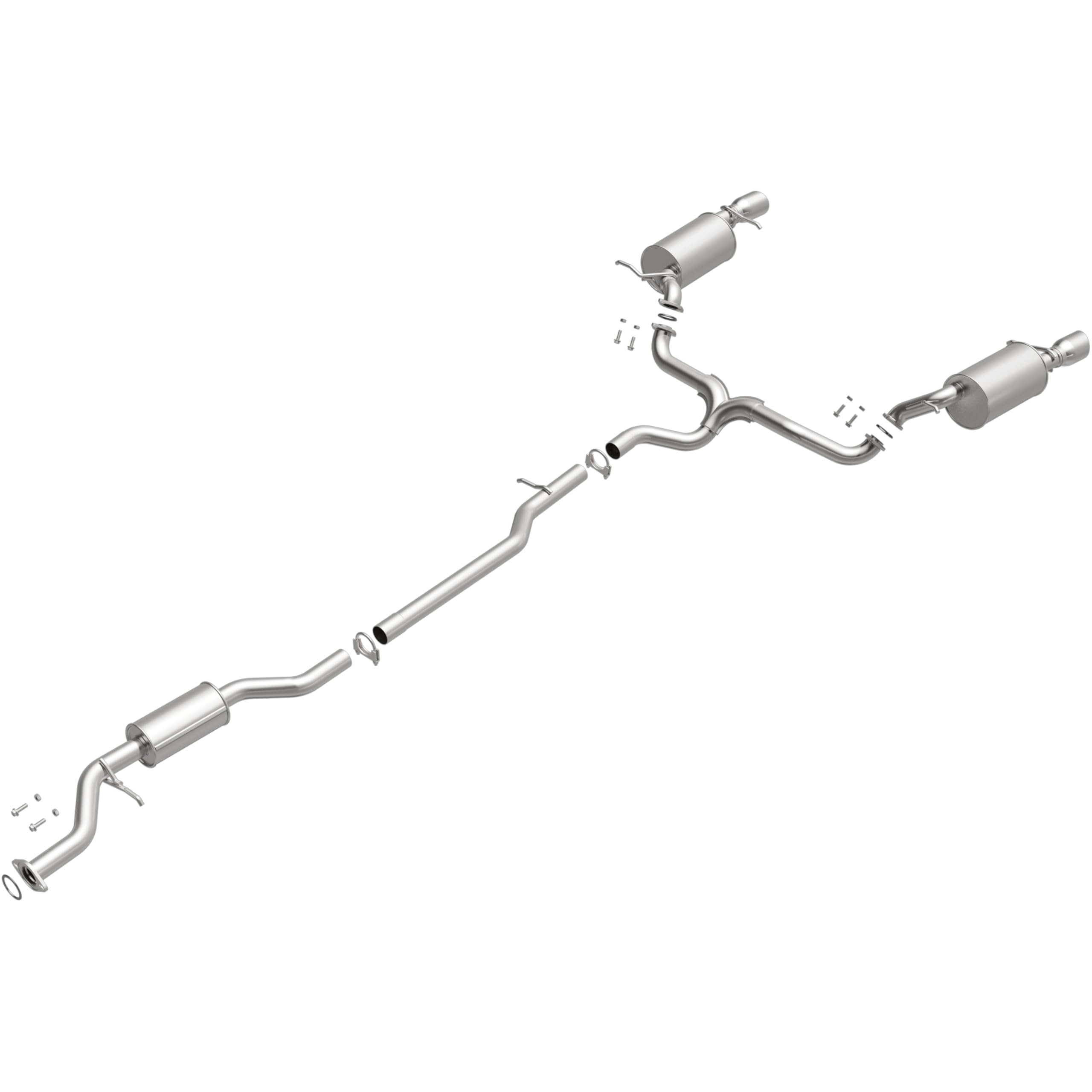 Replacement BRExhaust Exhaust System Kit 106-0837: Compatible with 2007-2015 Mazda CX-9 3.5L/3.7L
