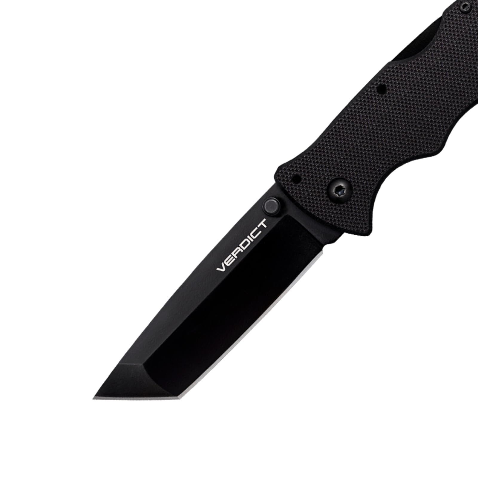 Cold Steel 3" Verdict AUS10A Tanto Point Blade 4.25" G-10 Black Handle Everyday Carry Tactical Folding Knife with Tri-Ad Lock