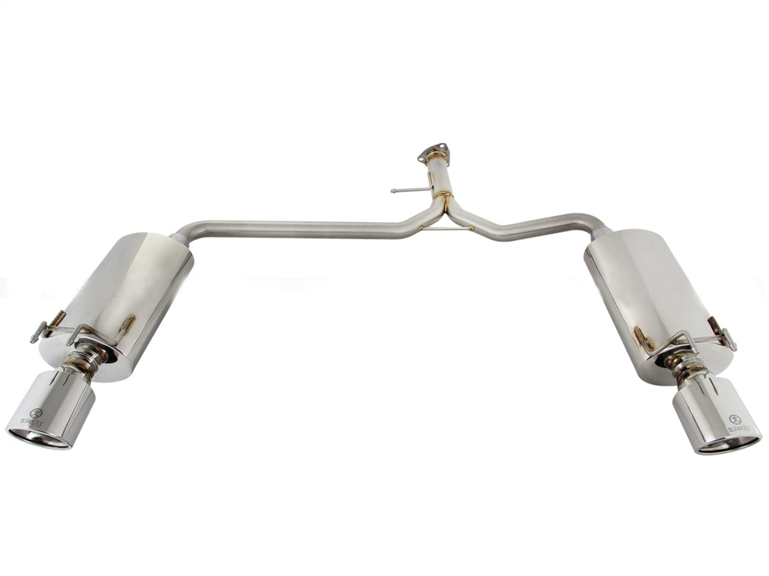 304 Stainless Steel aFe Axle-Back Exhaust System with Polished Tips for Honda Accord Coupe EX-L V6-3.5L Engine
