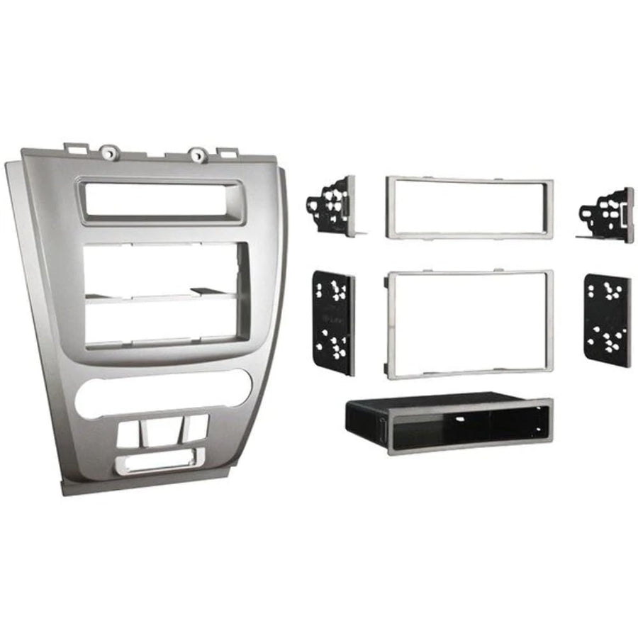 Metra Single or Double DIN 99-5821S Installation Dash Kit for 2010 Ford Fusion and Mercury Milan, Silver