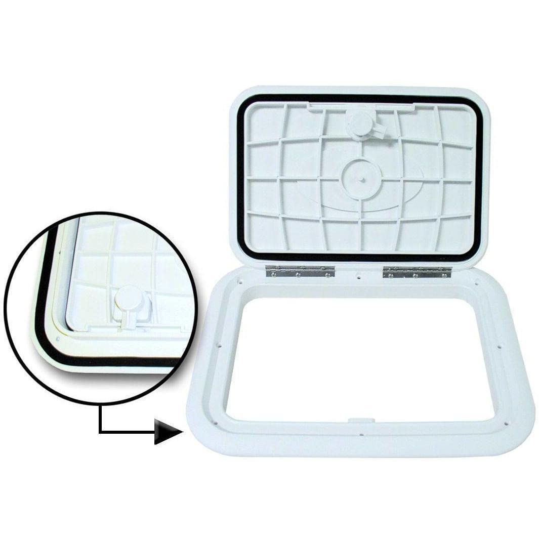 T-H Marine Boat Hatch Designer Series | Watertight Non-Locking Access Hatch Lid for Boat Deck Storage | 13" x 30", Black