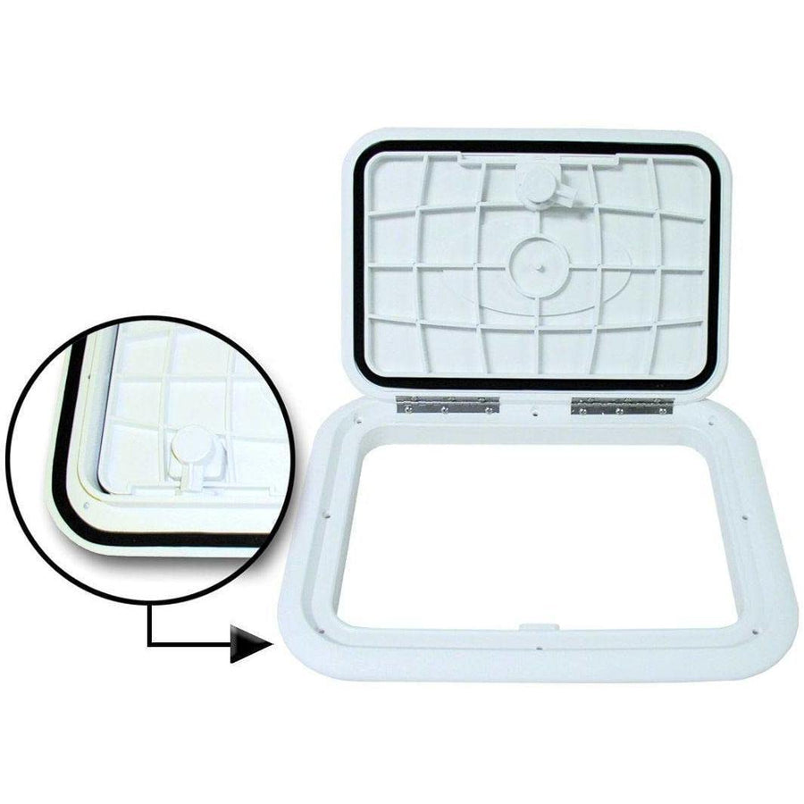 T-H Marine Boat Hatch Designer Series | Watertight Non-Locking Access Hatch Lid for Boat Deck Storage | 13" x 30", Black