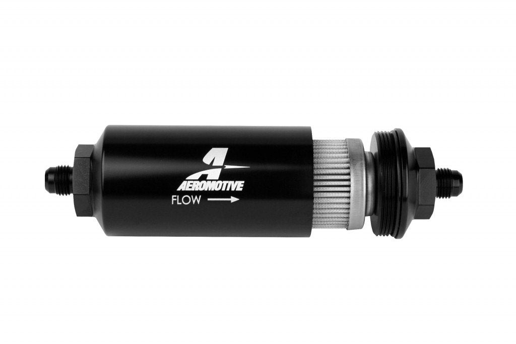 In-Line Aeromotive 12349 Filter, 100-Micron Stainless Mesh Element, 2" OD