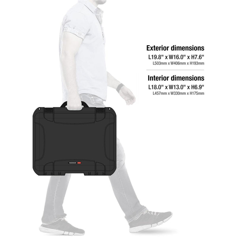 Waterproof Hard Case Nanuk 930 with Foam Insert for DJI RSC 2/RSC 2 Pro Combo, Black