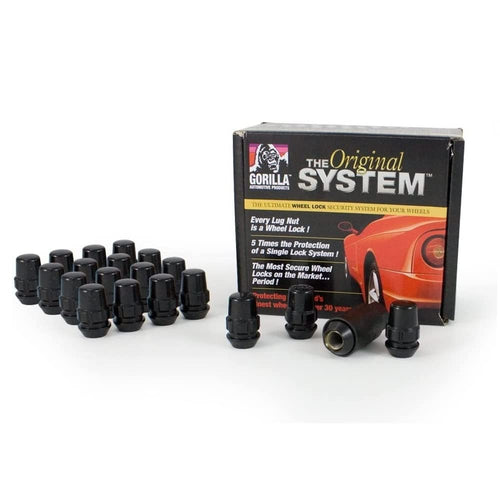 Gorilla 5LUG Automotive Lock 14-1.50 Acorn BLK - 71643NBC