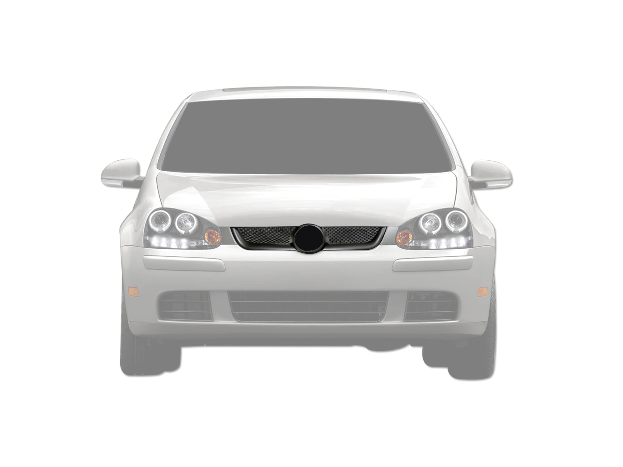 7165403 Armordillo USA Mesh Front Grill Grille - Matte Black Fits 2006-2009 Volkswagen Rabbit