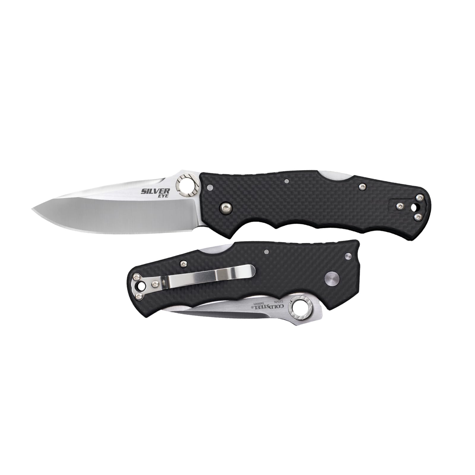 Cold Steel Elite Silver Eye Spear Point 3.5" S35VN Blade 4.875" Carbon Fiber Handle Light Everyday Carry Pocket Folding Knife