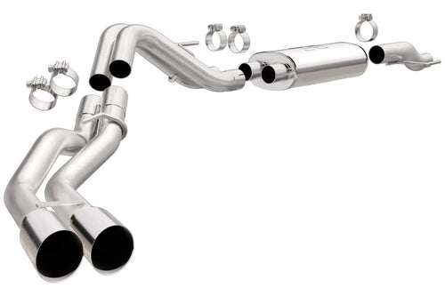 Cat-Back MagnaFlow Performance Exhaust System 19080 - Street Series, Stainless Steel 3in Main Piping, Dual Same Side Behind Passenger Rear Tire Exit, Polished 3.5in Tip - 2015-2020 F-150 Exhaust Kit