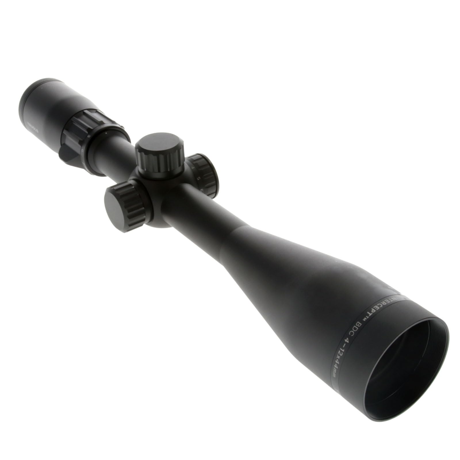 Truglo Tactical Intercept Hunting Shooting Durable Waterproof Fogproof Scratch-Resistant 1" Tube Illuminated Reticle Riflescope with Scope Cover Included, 4-12 x 44mm, Illuminated BDC Reticle