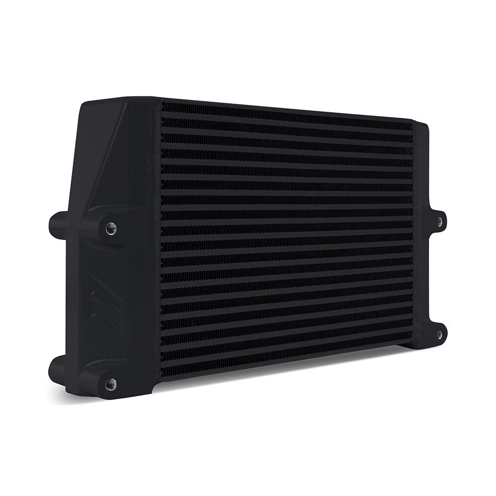 Mishimoto Universal Heavy-Duty Bar-and-Plate Oil Cooler MMOC-OO-10BK, 10" Core, Same-Side Outlets, Black
