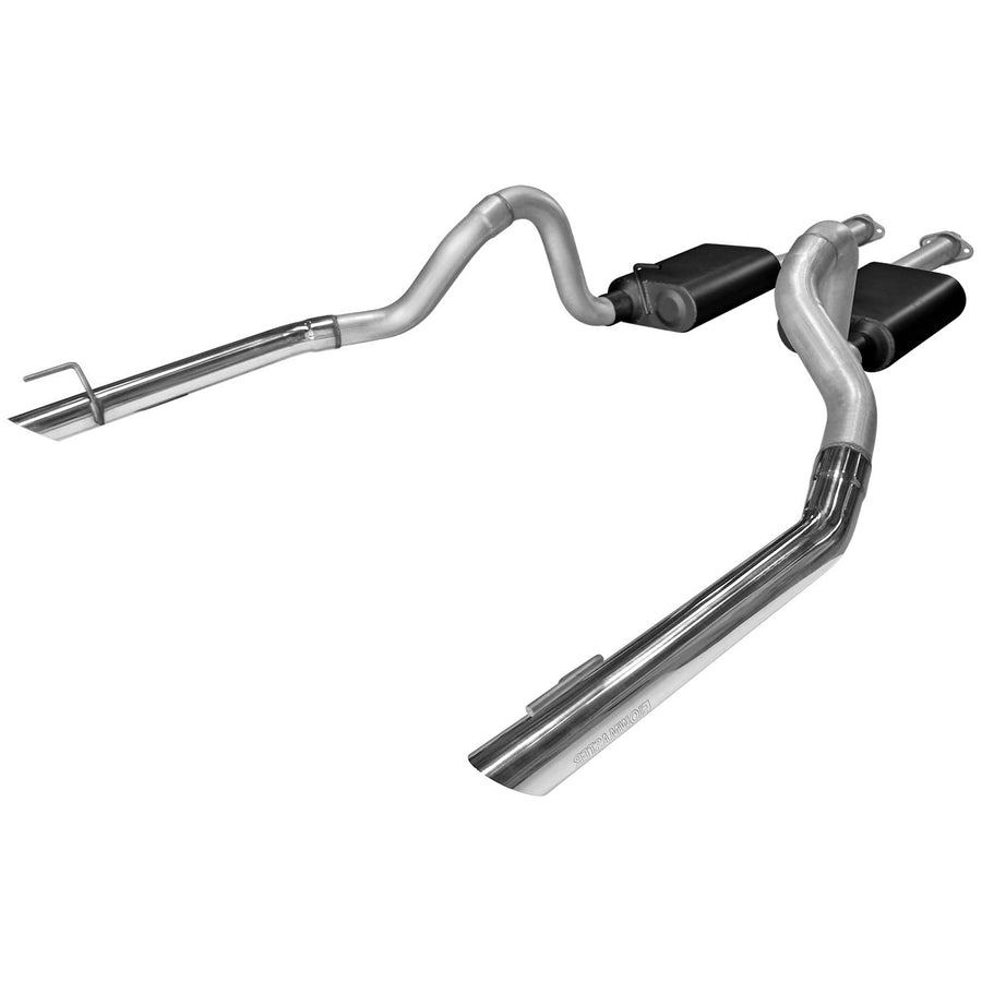 Flowmaster American Thunder 17215 Cat-Back Exhaust Kit 2.5 Inch Aluminized Steel Polished 304 Stainless Steel Tips Compatible with 1998 Ford Mustang GT and Cobra with 4.6L engine