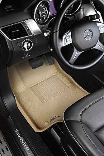 Kagu Floor Mat (TAN) 3D MAXpider Custom Fit for 2014-2020 Acura MDX - 1ST Row