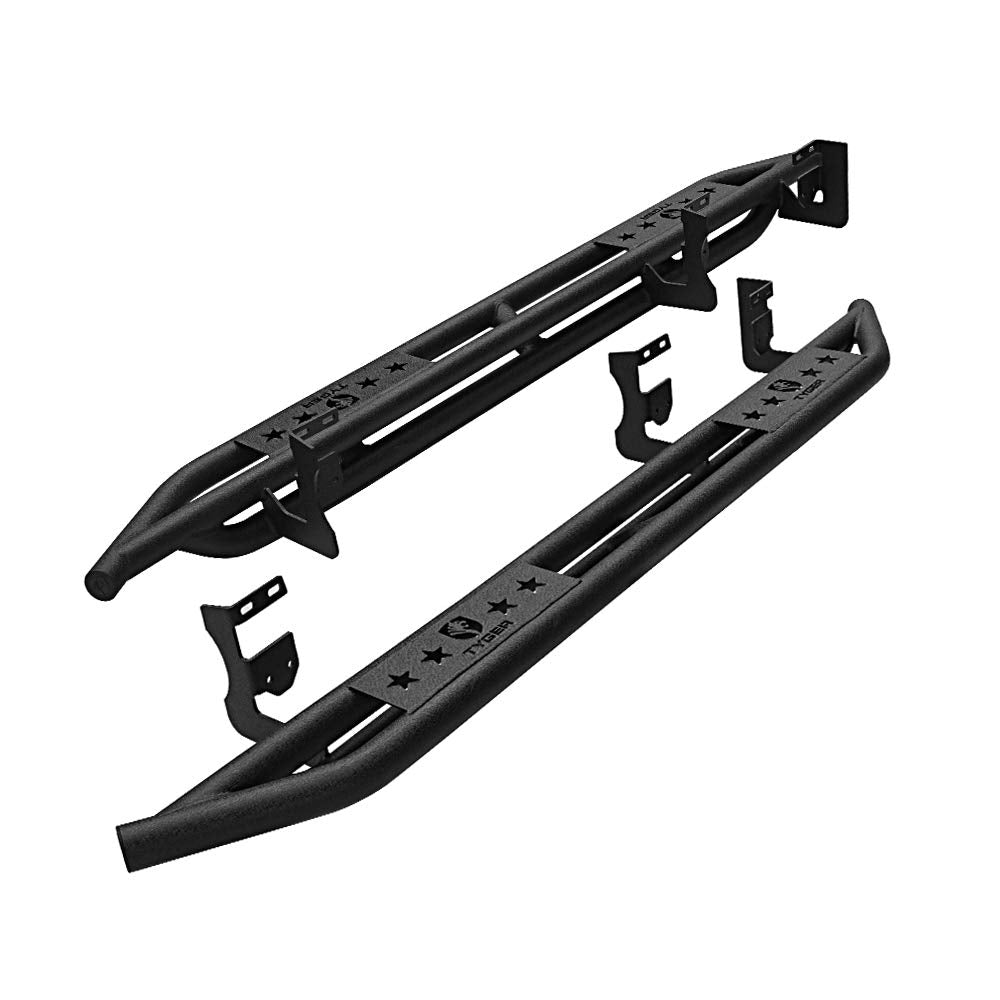 Tyger Auto Star Armor Side Step Rails Compatible with 2004-2012 Chevy Colorado GMC Canyon | Crew Cab | TG-AM2C20228 | Nerf Bars Running Boards