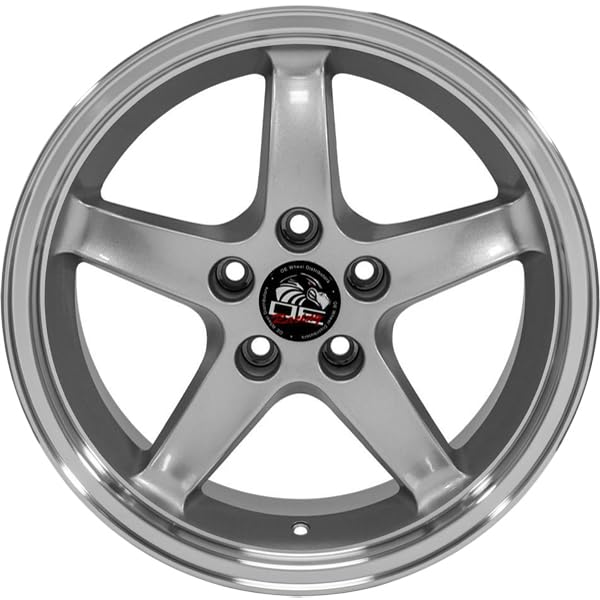 FR04B-D17090-5450-24SM OE Wheels 17" Replica Wheel FR04 Fits Ford Mustang Cobra Rim 17x9 Silver Wheel