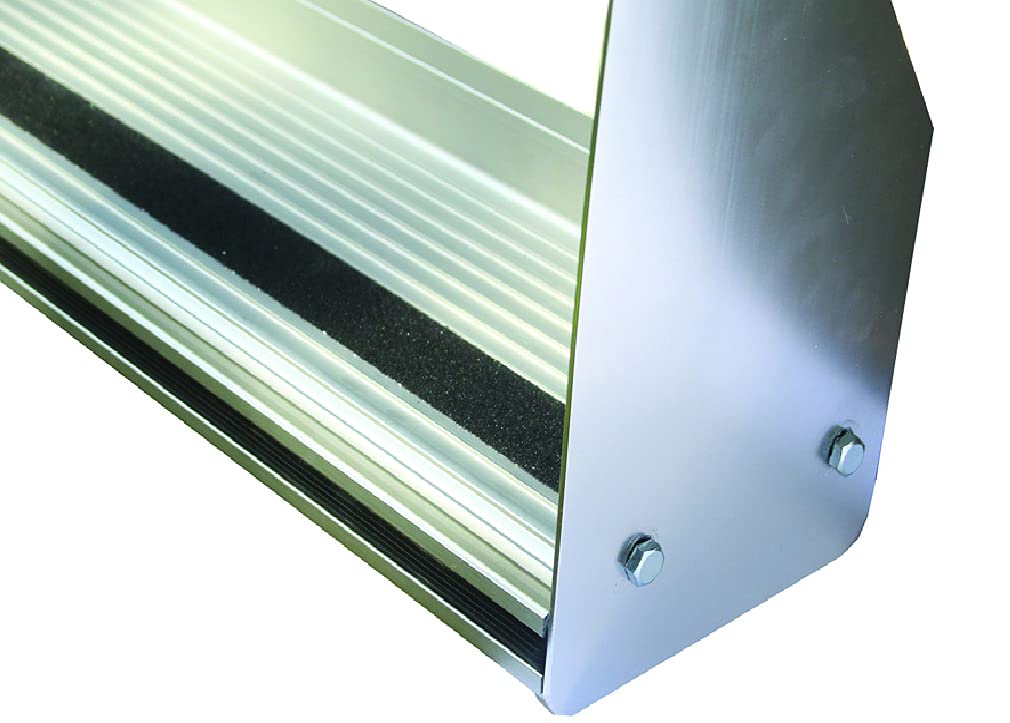 Commercial Black Horse Running Boards Aluminum Compatible with 97-14 Express/Savana 1500-2500-3500|92-15 Ford E/Econoline-RUN102SS