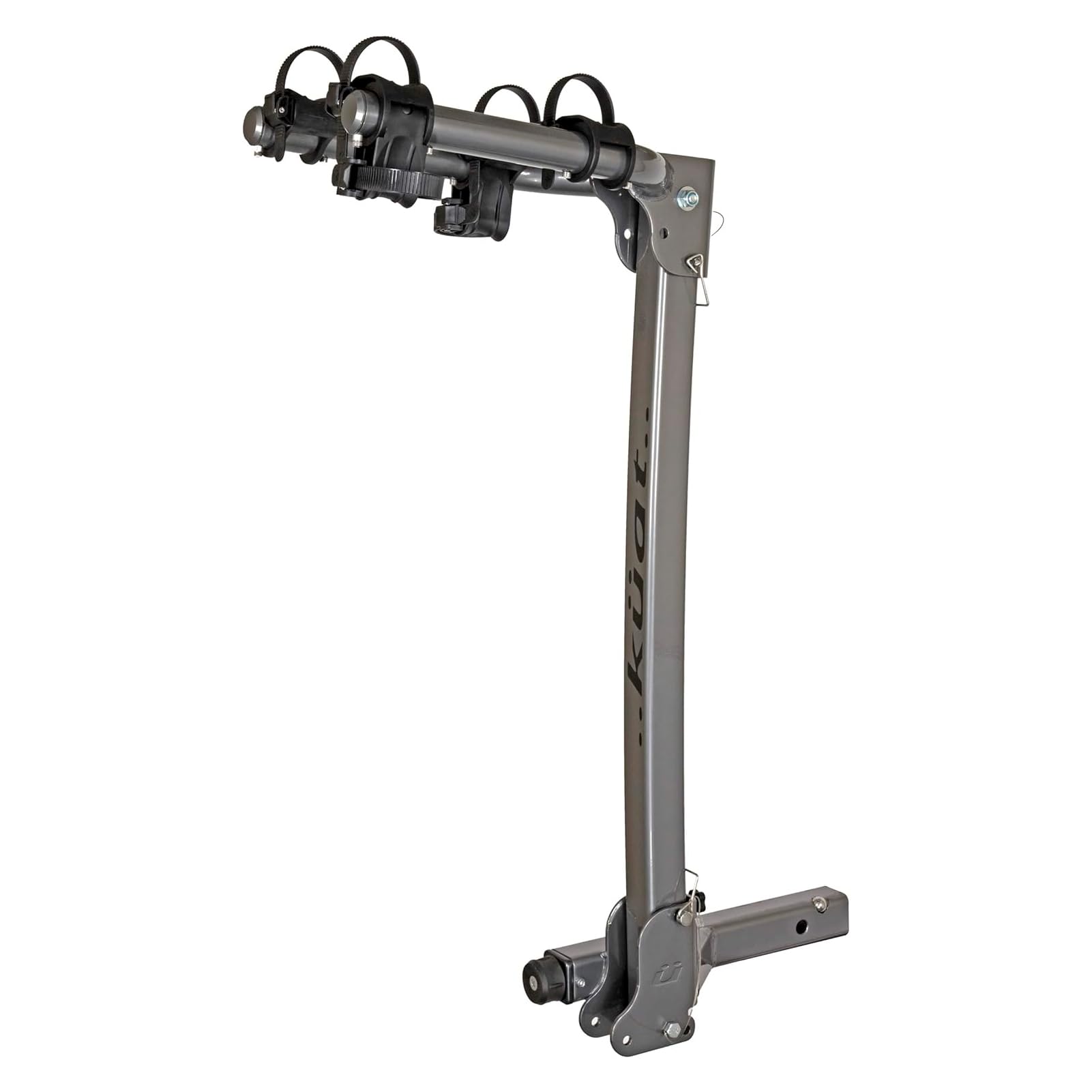 2" KUAT Beta Hitch-Mounted Bike Rack | Hanging-Style Durable Lightweight Aluminum Powder Coated Folding Tilting-Down Gray Bicycle Car Truck Transportation Hauling Rack | 2 Bike Capacity