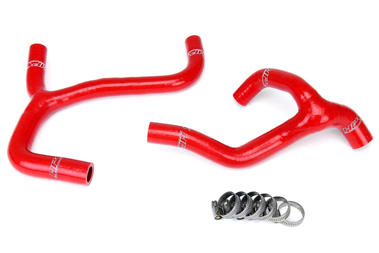Red Silicone HPS 57-1238-RED Radiator Coolant Hose Kit