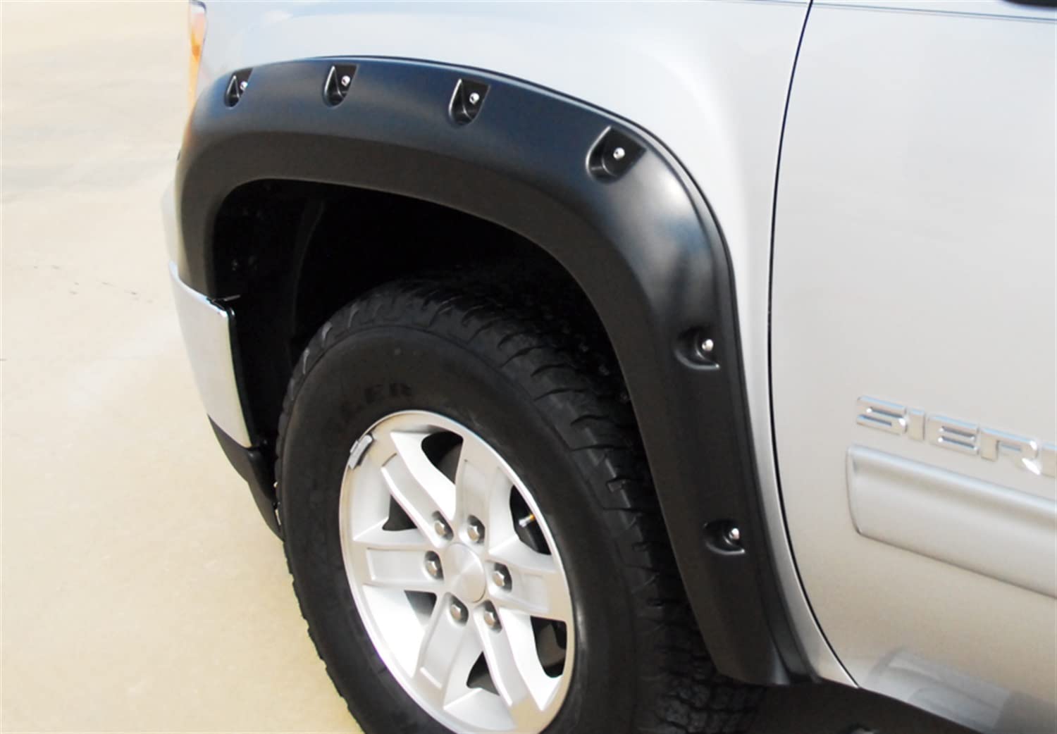 Lund Elite Series RX109TA Black Rivet Style Textured Front Fender Flare - 2 Piece