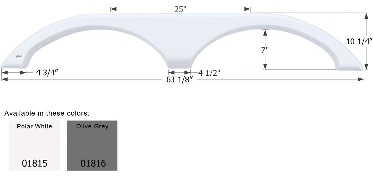 Fender Skirt ICON, Tandem, Fleetwood, FS1815, Polar White