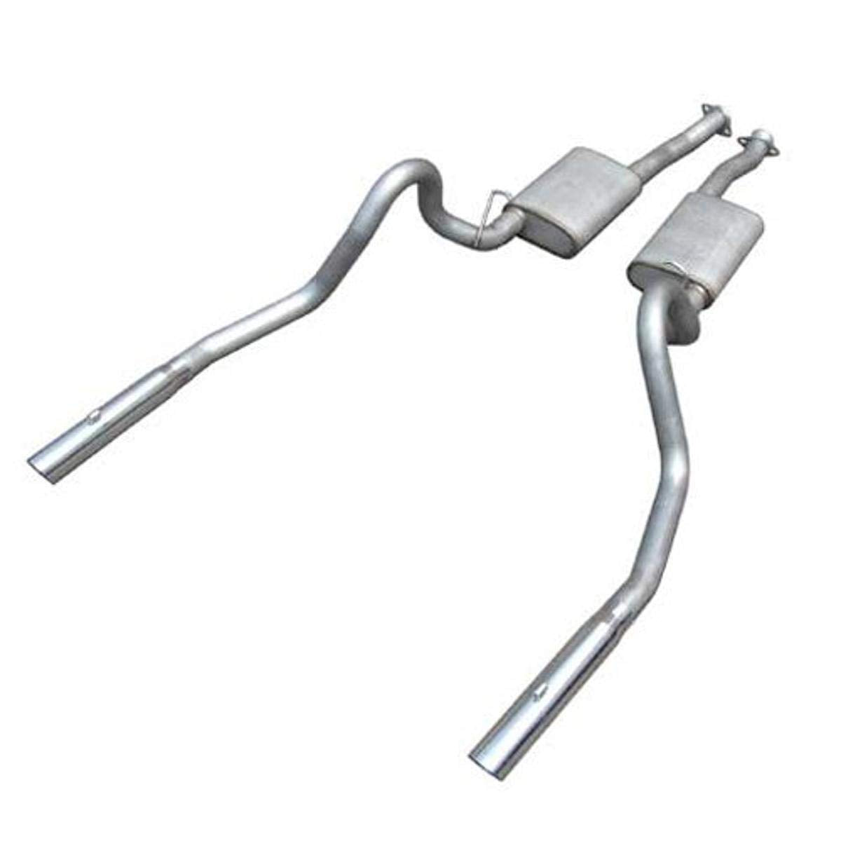 Pypes Exhaust 2-1/2" Diameter SFM16V Violator Cat-Back Exhaust System with 3" Tips 409 Stainless Steel for Ford Mustang LX/GT