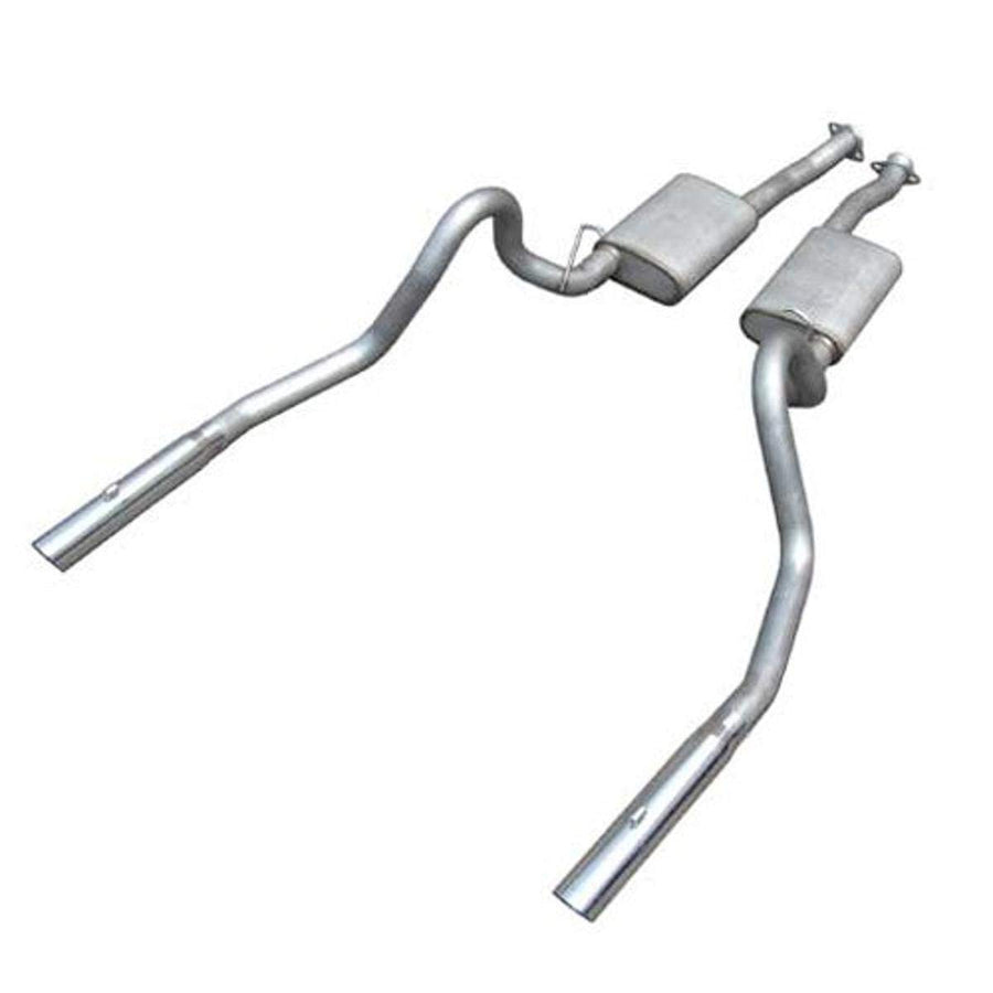 Pypes Exhaust 2-1/2" Diameter SFM16V Violator Cat-Back Exhaust System with 3" Tips 409 Stainless Steel for Ford Mustang LX/GT