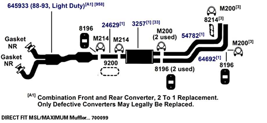 Exhaust Muffler AP Exhaust Products 700099