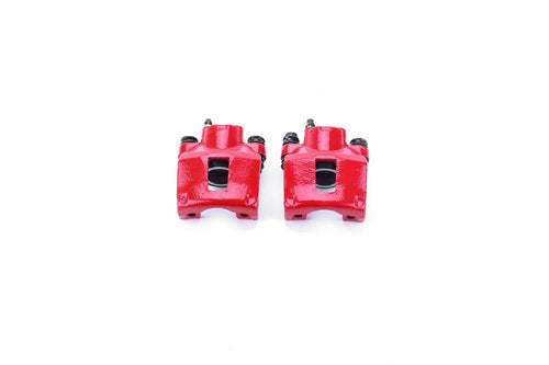 Power Stop S4637 Rear Pair of High-Temp Red Powder Coated Calipers For Ford Crown Victoria 1996-2002, Lincoln Town Car 1996-2002, Mercury Grand Marquis 1996-2002 [Model Specific]
