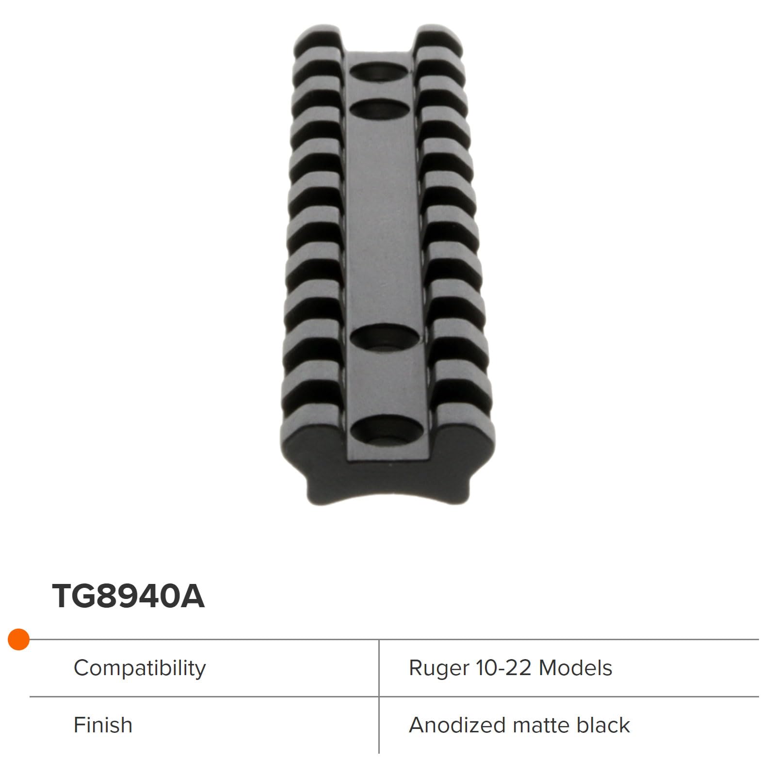 Tactical TRUGLO Hunting Shooting Durable Aluminum Mounting Picatinny Optic Rail | Compatible with Picatinny & Weaver-Style Rings | Screws & Wrench Included | for Ruger 10-22 Models