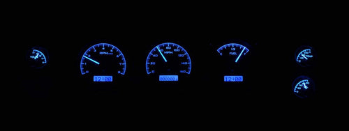 Dakota Digital 70-72 Chevy Chevelle SS VHX-70C-CVL-K-B Analog Dash Gauges Black Alloy Blue EL Camino