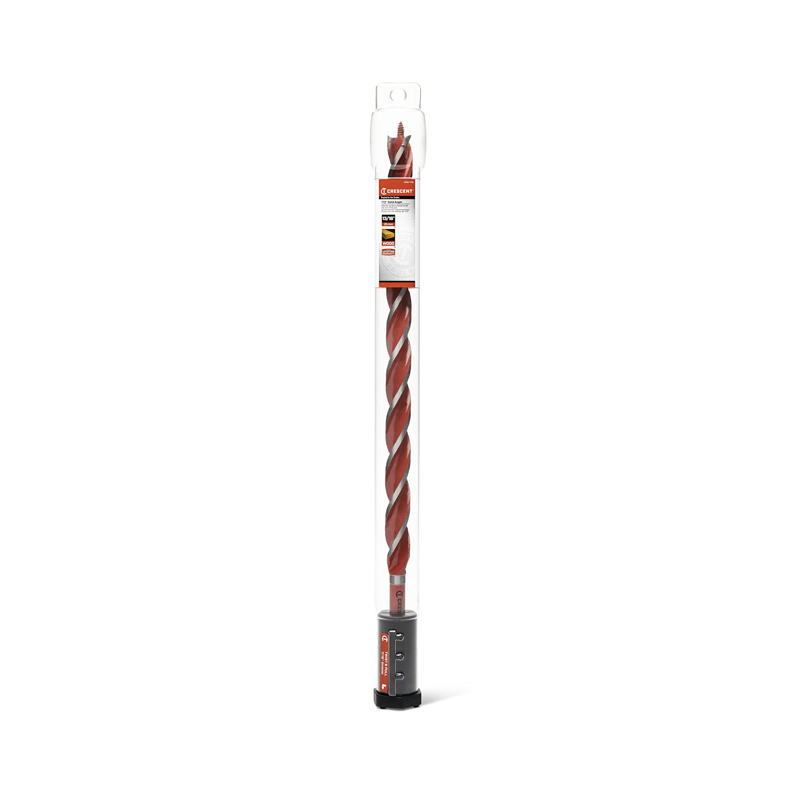 Solid Crescent Auger Drill Bit | 17" x 13/16" | CDAG-1739