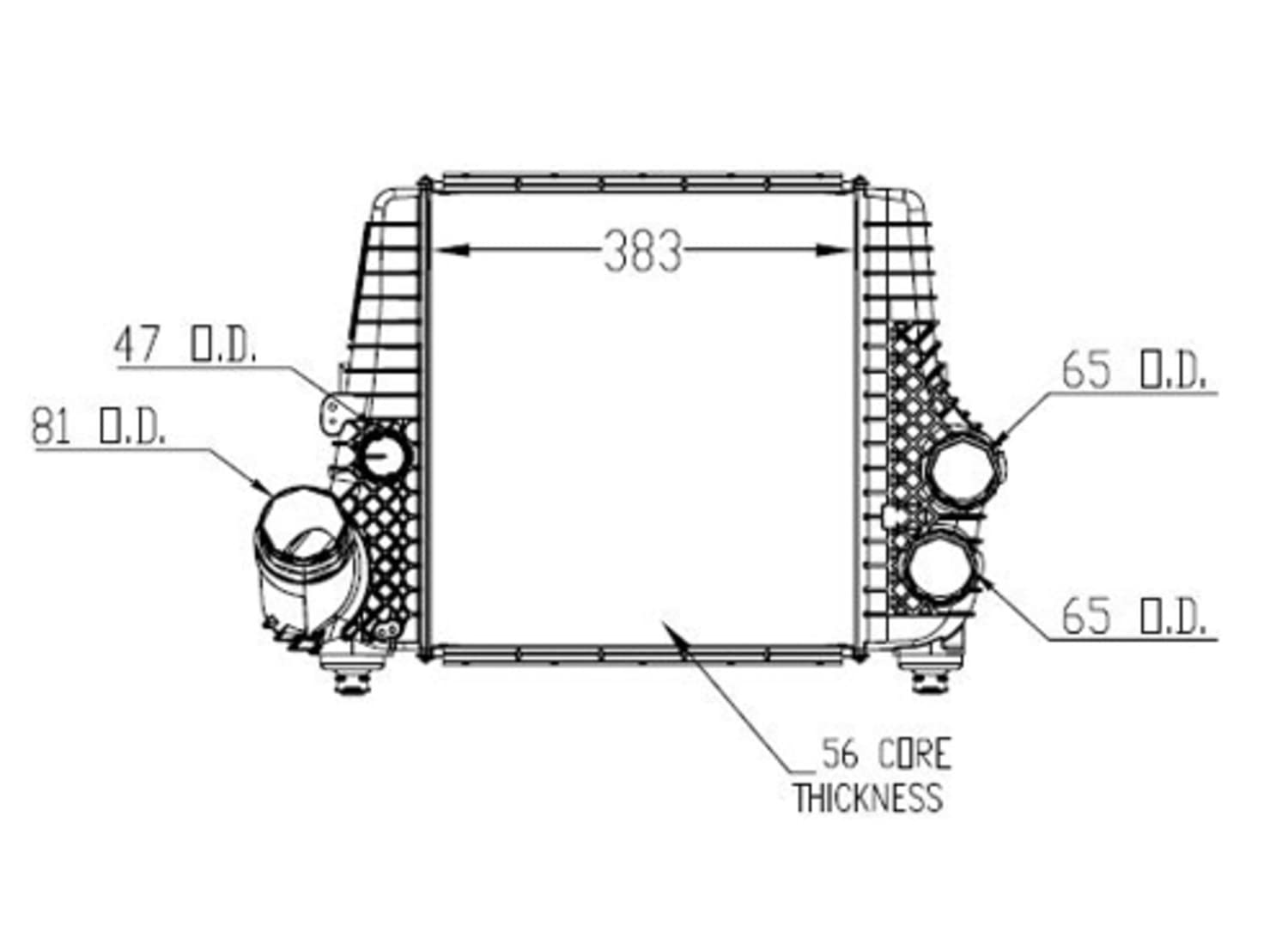 Charged Air Cooler TYC 18014 Compatible with 2013-2014 Ford F-150