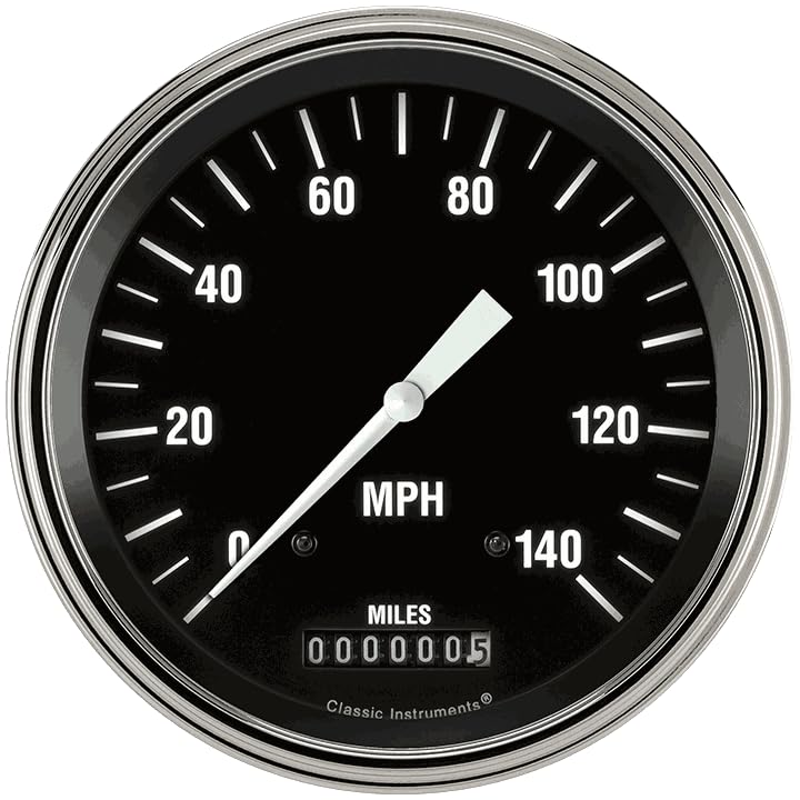 Hot Rod Classic Instruments HR56SLF 4-5/8-Inch Speedometer