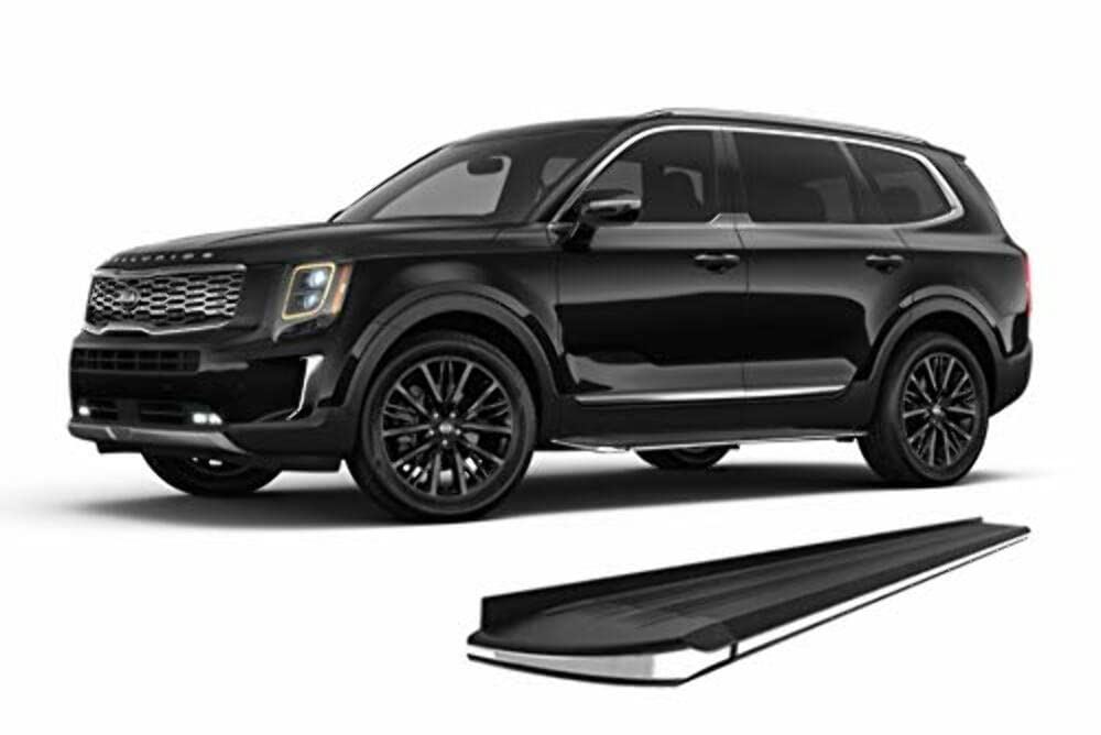 Exceed Black Horse Running Boards Compatible with 2020-2024 Kia Telluride|2020-2024 Hyundai Pallisade-EX-K376
