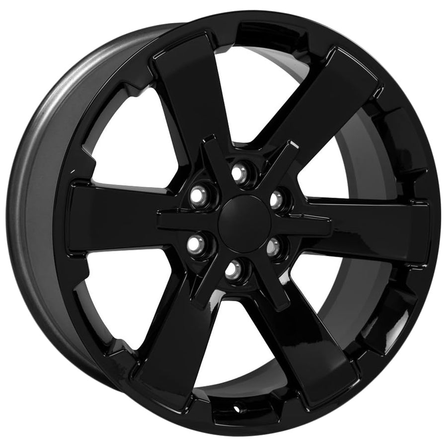CV41B-22090-6550-24B OE Wheels 22" Replica Wheel fits Chevy Silverado Rally - CV41B Black 22x9