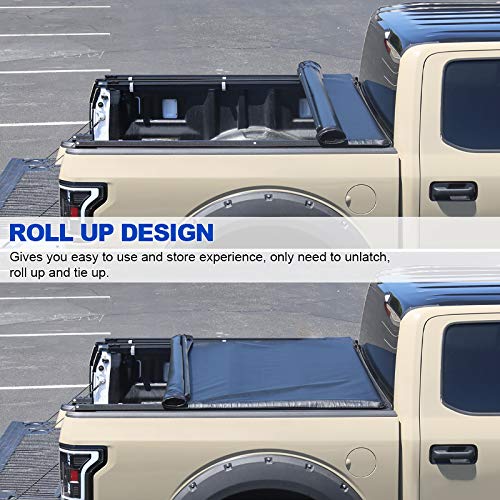 Soft Roll Up Vinyl Tonneau Cover Spec-D Tuning Compatible with 2005-2016 Nissan Frontier 5' Bed