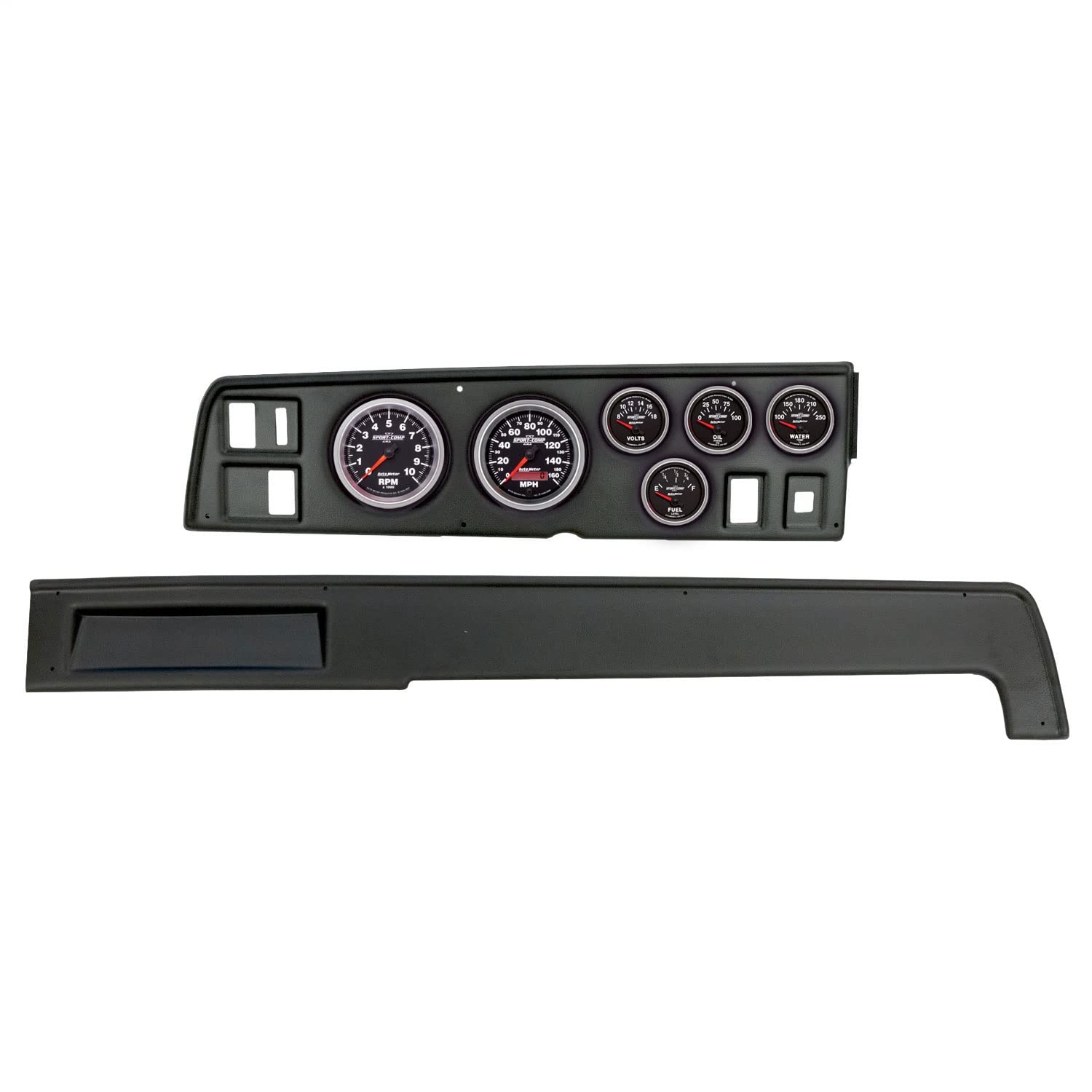 AutoMeter Dash Kit Direct Fit, (3 3/8" X2, 2 1/16" X4), Dodge Charger 68-70, Sport-Comp Ii (2907-12)
