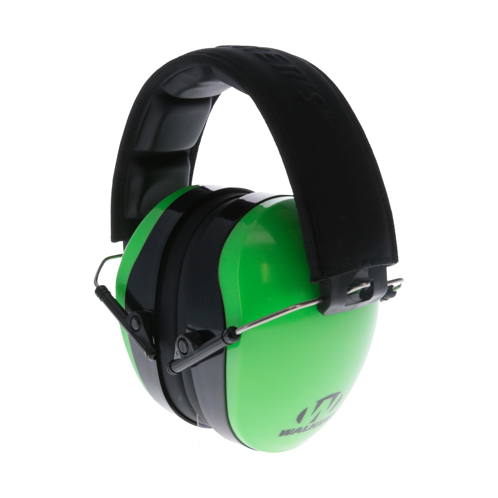 Walker's Passive Dual Colored Muff - Compact Folding Lightweight 26dB NRR Hunting Gun Range Shooting Hearing Protection Muff w/Padded Headband & PVC Earpads, Hi-Vis Green