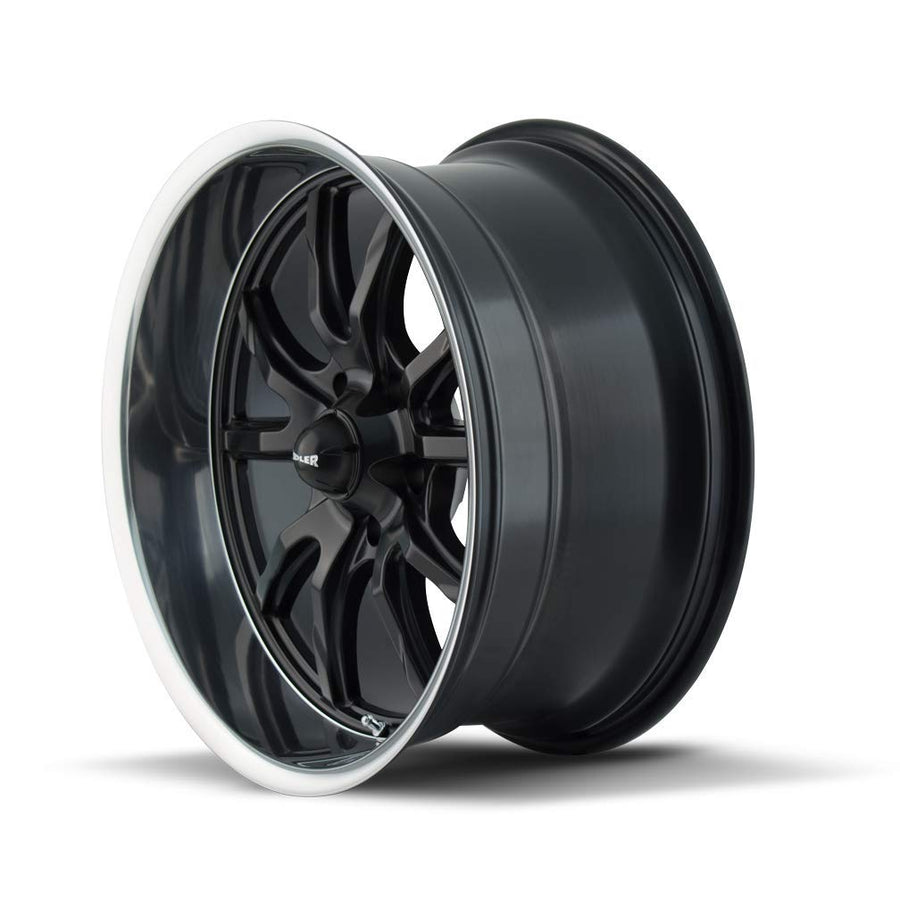 17x8 650, Bolt Pattern: 5x4.5/, Offset: 0, MATTE BLACK/POLISHED LIP, set of 1