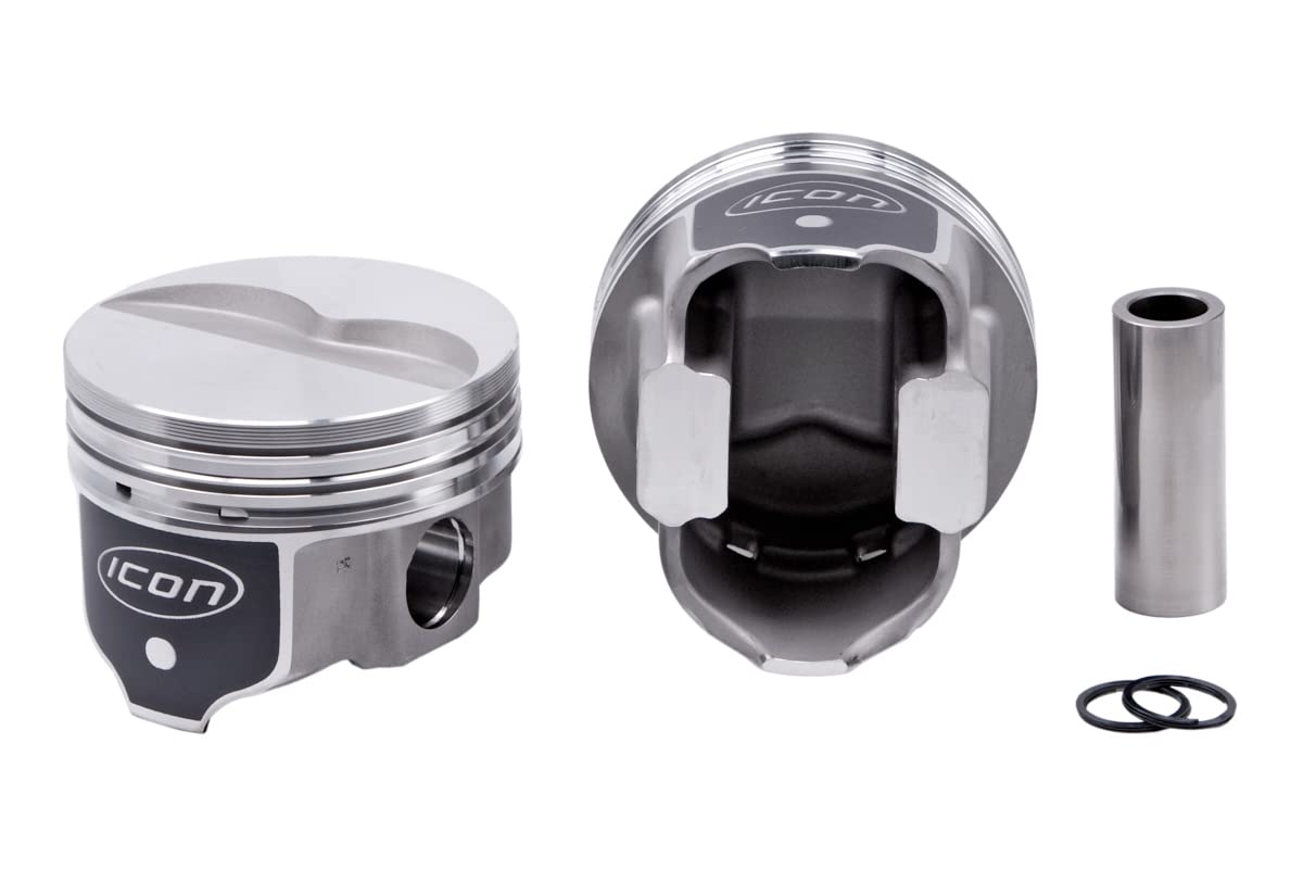 Icon FHR PistonsIcon, Forged, 4.350 in Bore, 5/64 x 5/64 x 3/16 in Ring Grooves, Minus 5.60 cc