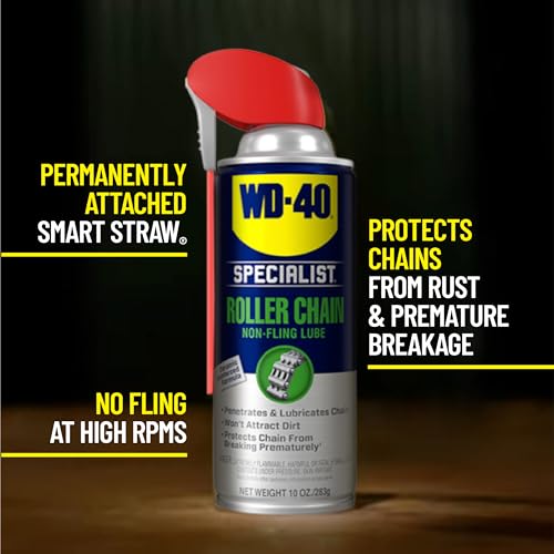 WD-40 Non-Fling Specialist Roller Chain Lubricant, 10 OZ [6-Pack]