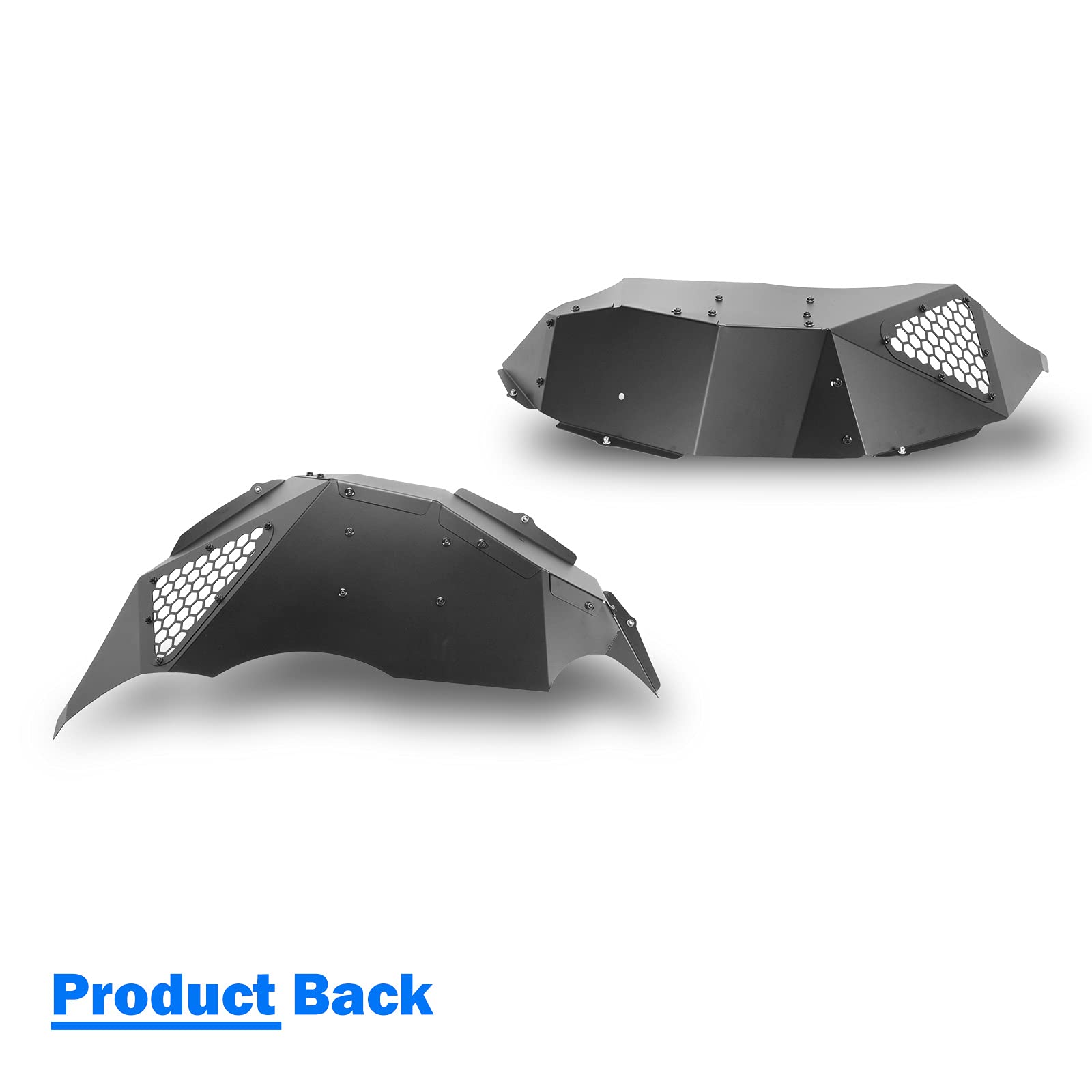 Inner Liners Rear Fender Flares for 2018-2026 Jeep Wrangler JL/JLU,WOLFSTORM 2 PCS Steel Compatible for 2018-2026 Jeep Wrangler JL & JLU,Black