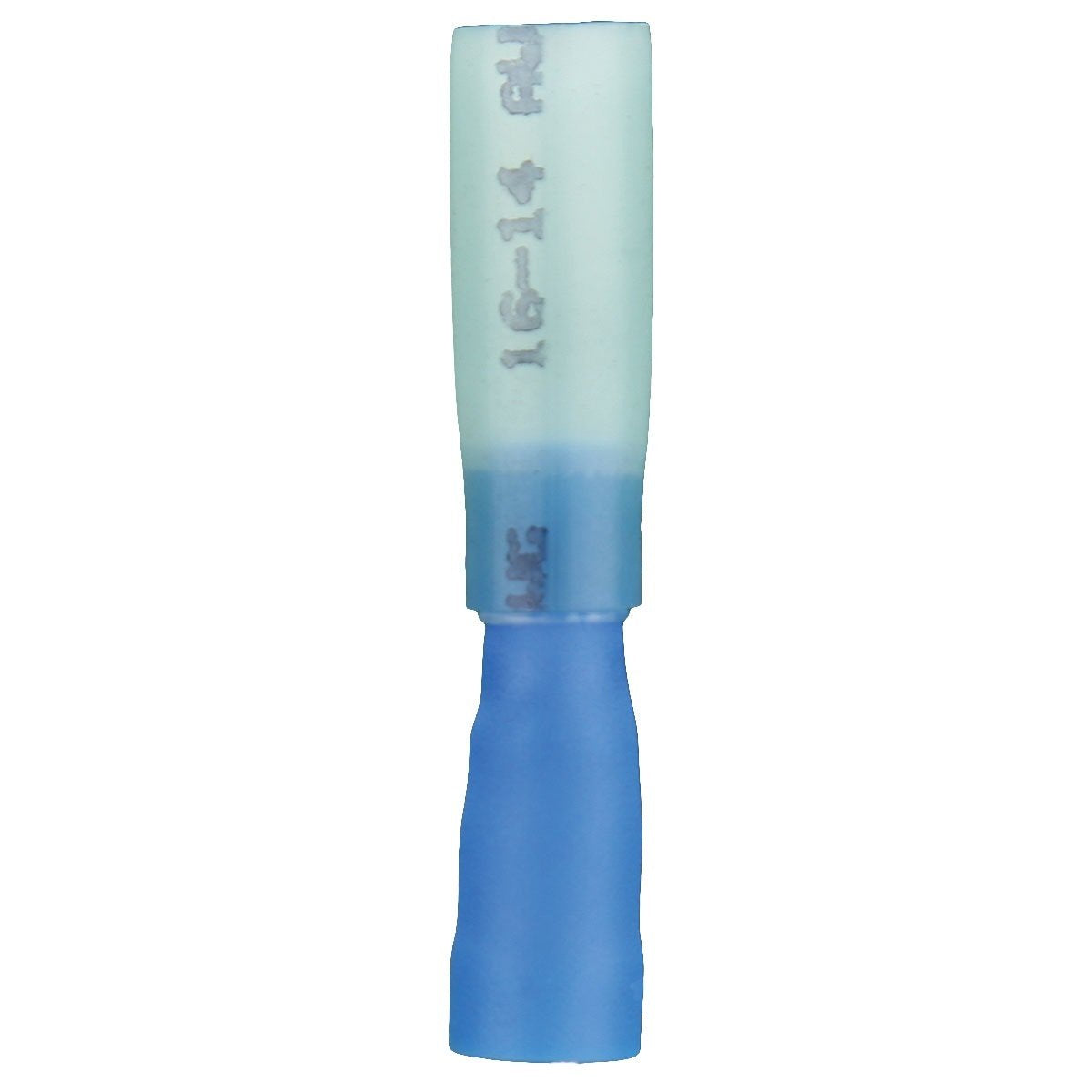 Heat Shrink Install Bay Male Bullet Connector 16/14 Gauge .157, Blue (100-Pack)