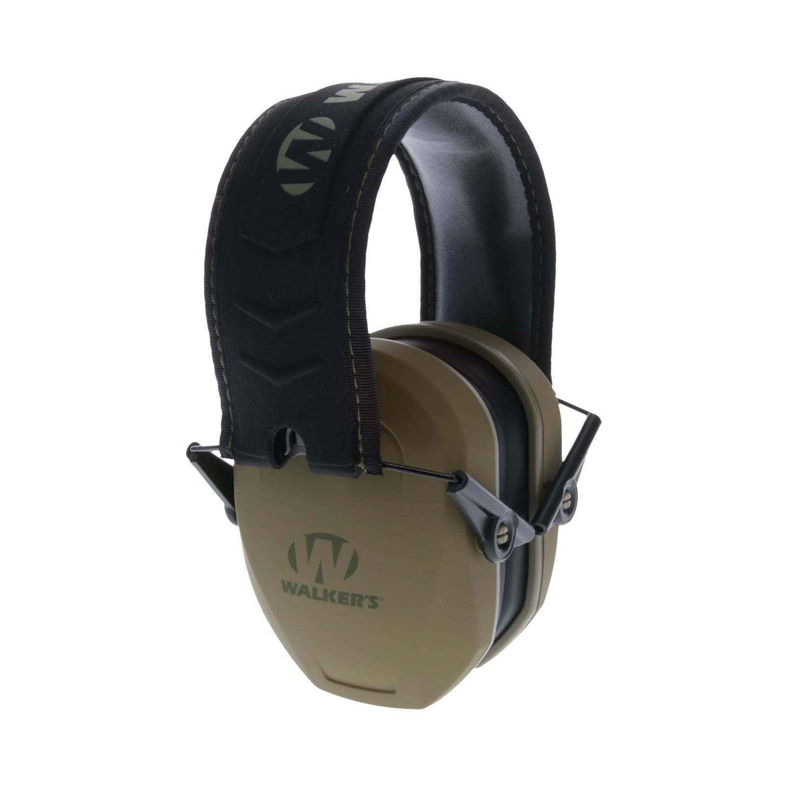 Walker's Passive Razor Slim Earmuff - Ultra Low-Profile Earcups - Olive Dark Green, One Size
