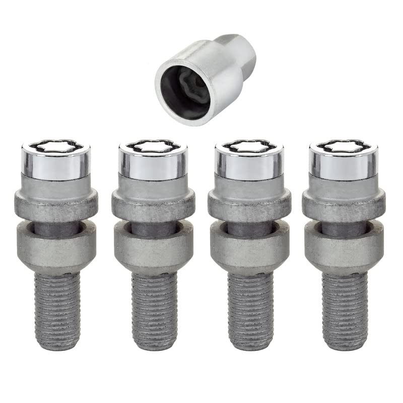 Bolt Style McGard Chrome Radius Seat Lock Bolt Set (M14 x 1.5 Thread Size) - Set of 4