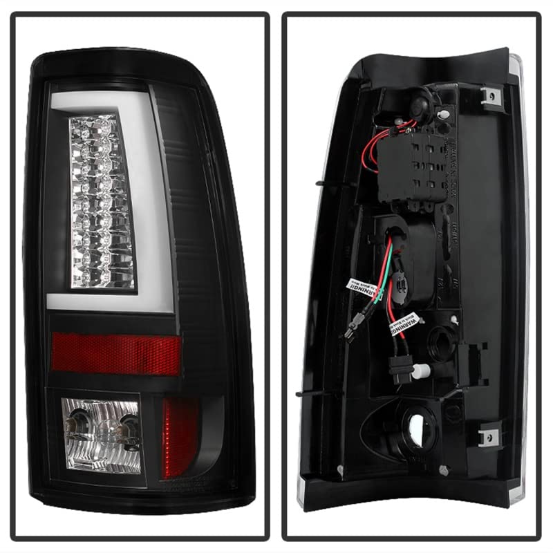 Chevy Silverado 1500/2500 Spyder 5081919 03-06 and 2007 Silverado Classic (Does Not Fit Stepside) Version 2 LED Tail Lights - Black