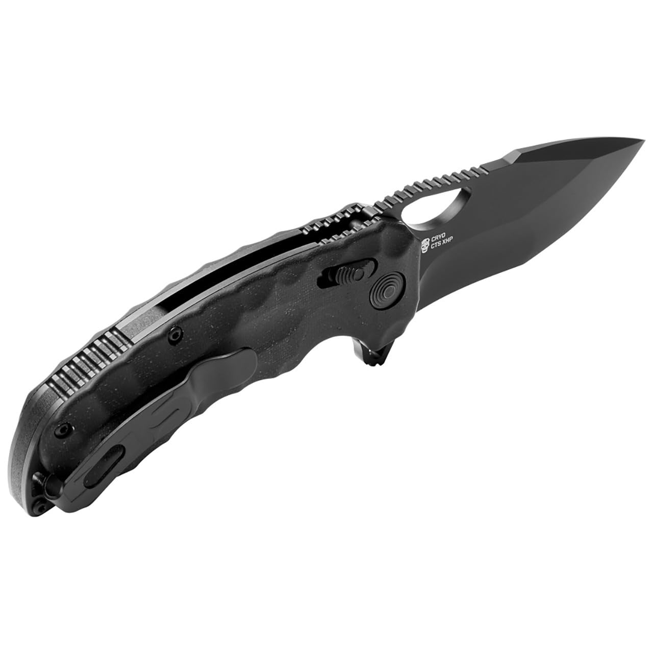 SOG Quick-Opening Kiku Ambidextrous Pocket Folding Knife with Linen Micarta Handle | CTS XHP Steel, XR Lock, Blackout