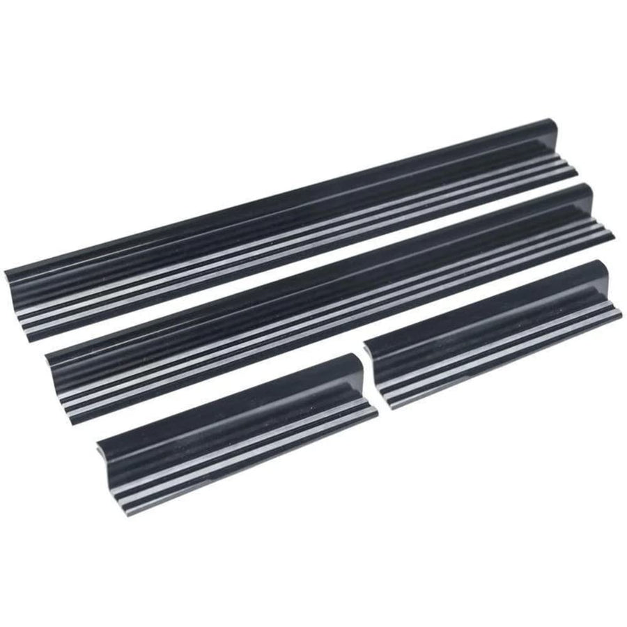 Door Sill Plates DV8 Offroad for 2007-2013 Wrangler JK | Complete Set for Door Entry Areas | Aluminum Construction| Grooved Pattern | Machined Finish | D-JP-18041-AL