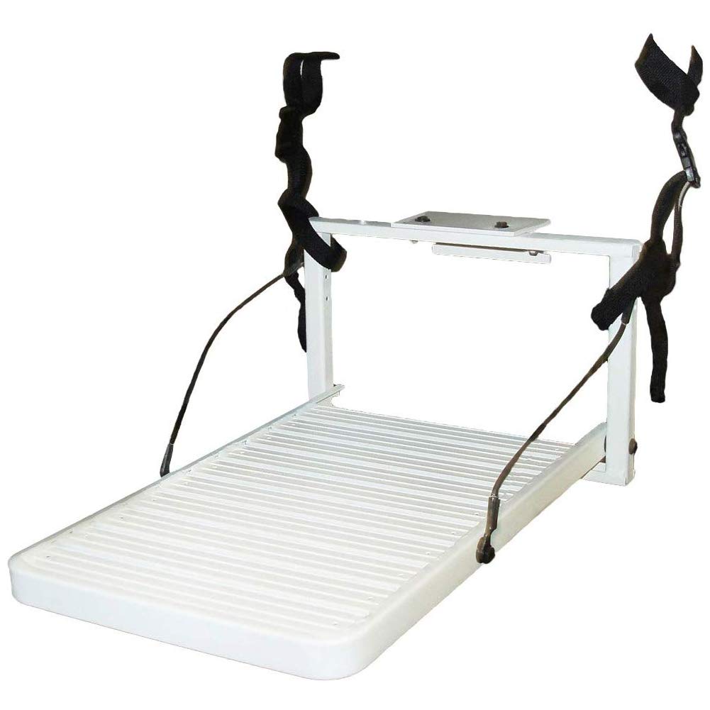 Load-A-Pup Great Day Salty Dog 13,5 x 20in Robust Safety Pet Loading Platform for Boat - Off-White Powder-Coated Finish - 200 lbs Weight Capacity - Intended for Use in Salt Water, LP501