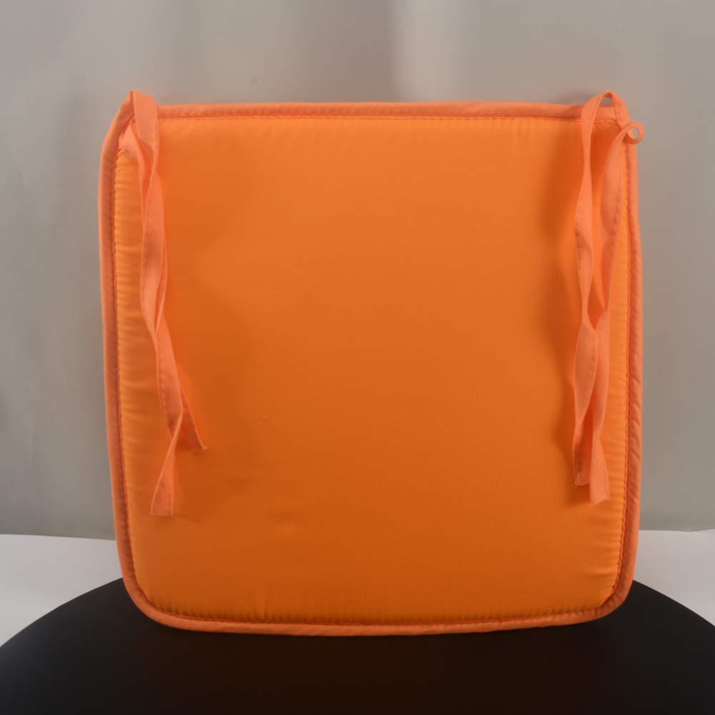 Cushion Seat Pad, 40cm x 40cm Square Solid Color Chair Seat Pads with Ties for Patio Home Car Sofa Office